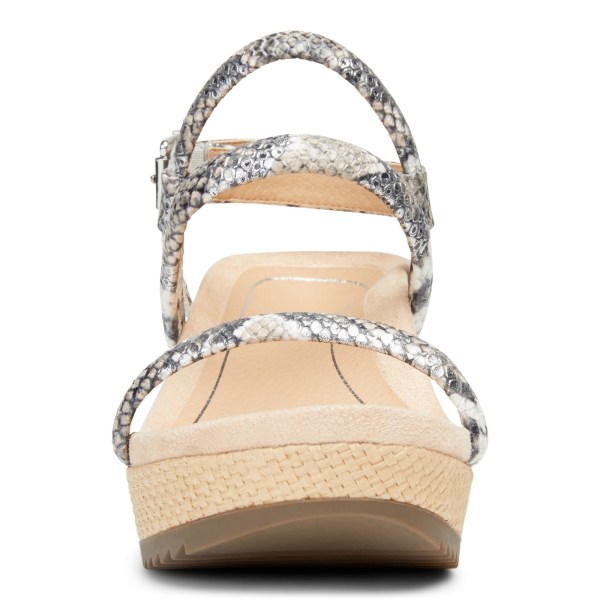 Vionic Sandals Ireland - Kora Platform Sandal Silver - Womens Shoes On Sale | SGMQN-5829